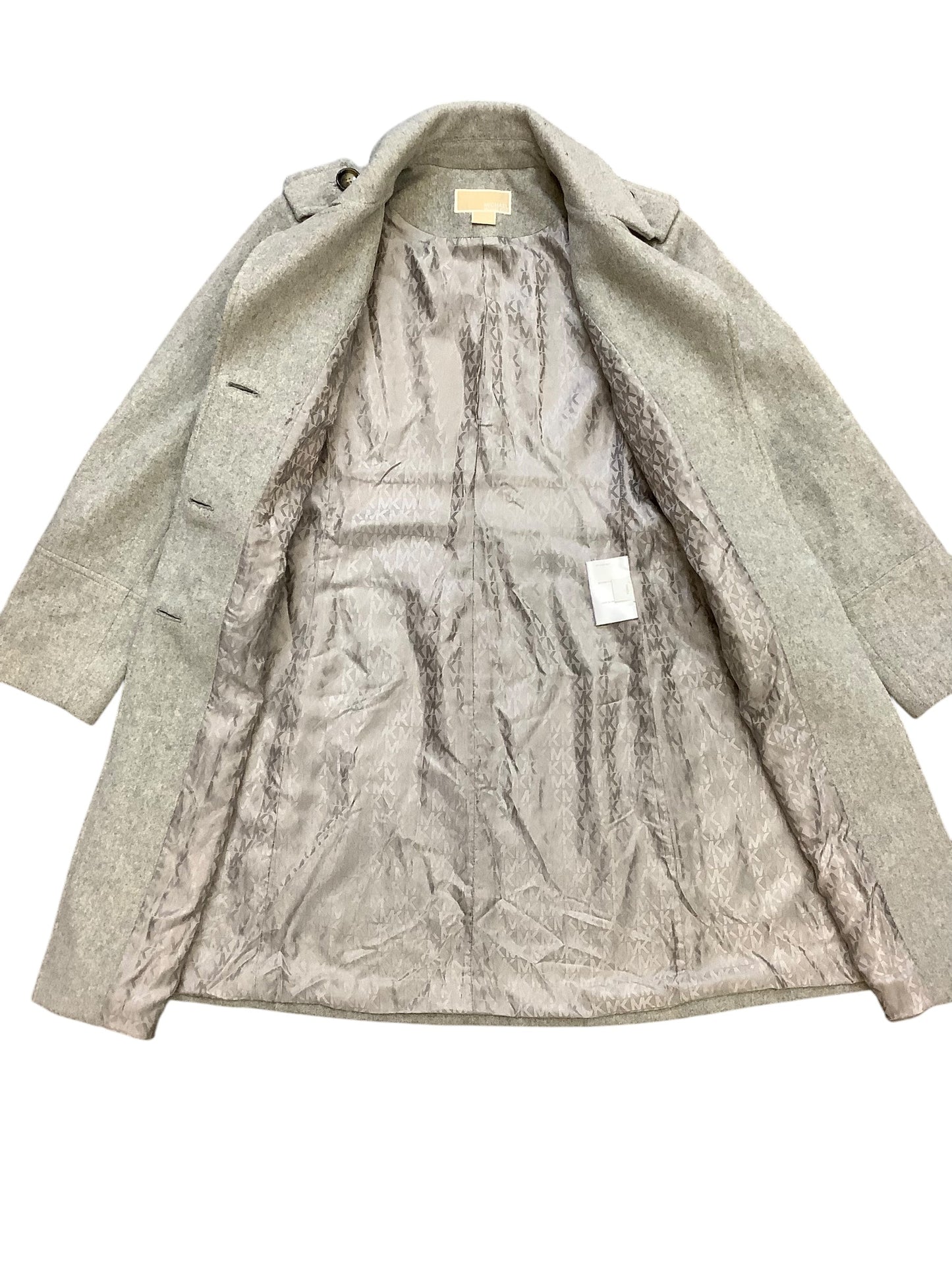 Coat Wool By Michael By Michael Kors In Grey, Size: 12