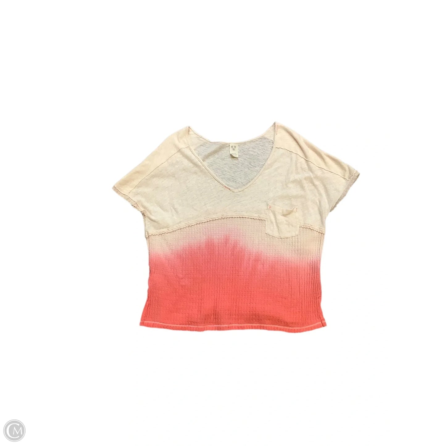 Top Short Sleeve By We The Free In Pink & White, Size: Xs