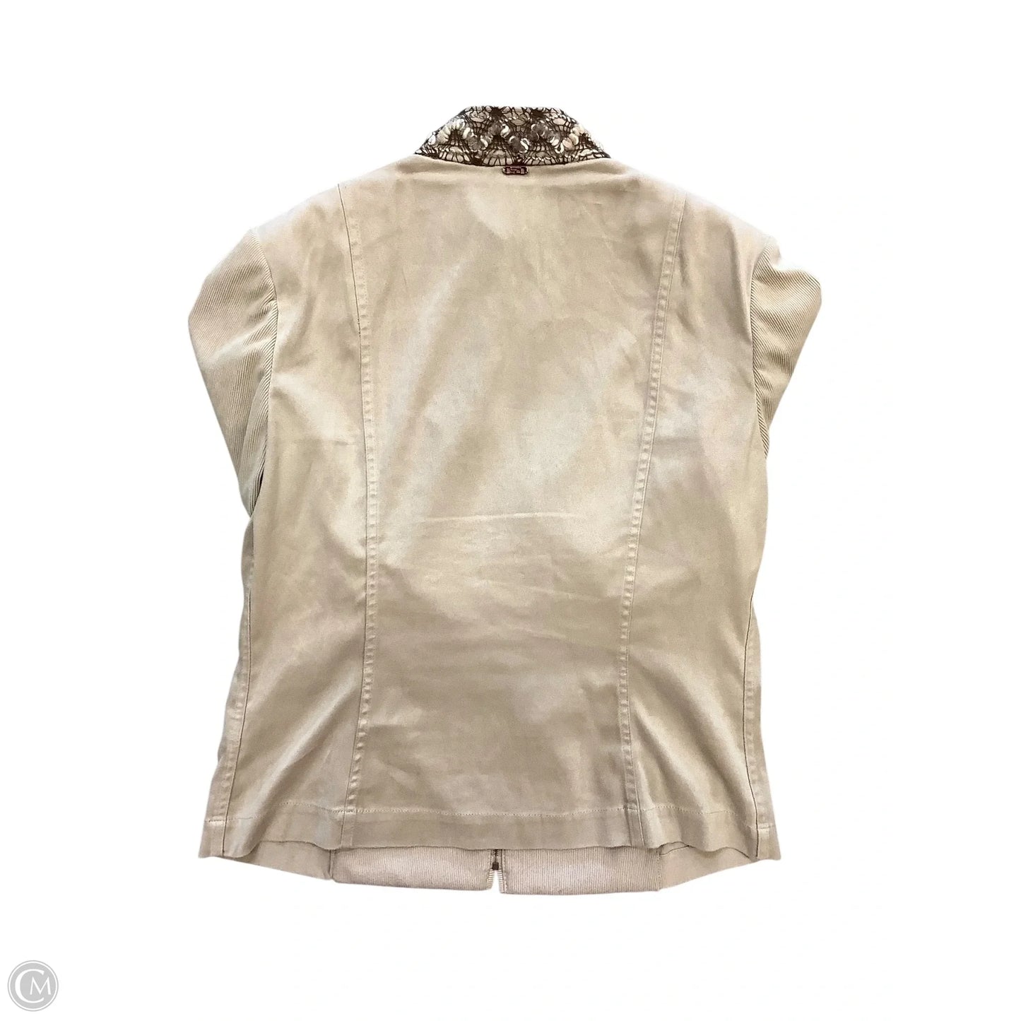 Jacket Luxury Designer By St John Collection In Beige, Size: L