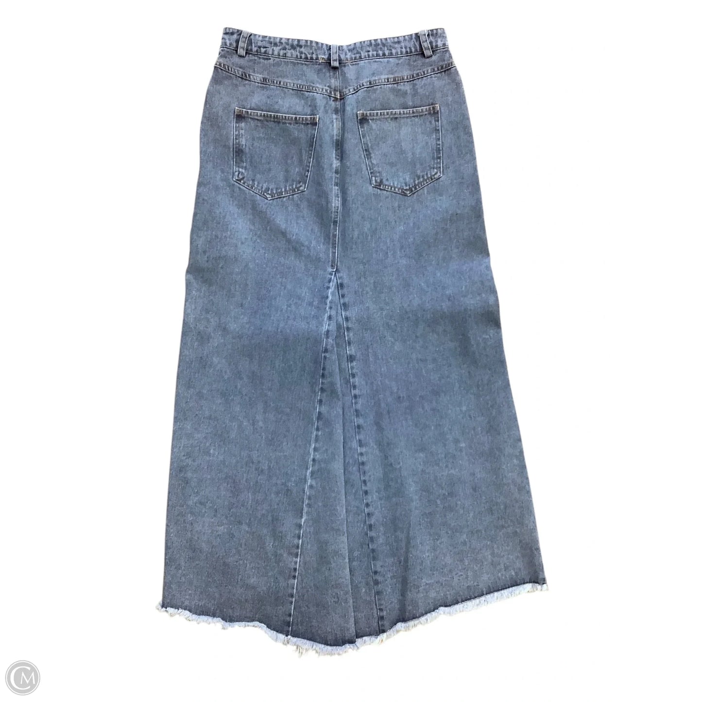 Skirt Maxi By Moon River In Blue Denim, Size: L
