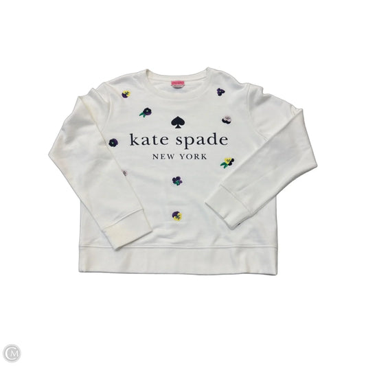 Sweatshirt Designer By Kate Spade In White, Size: M