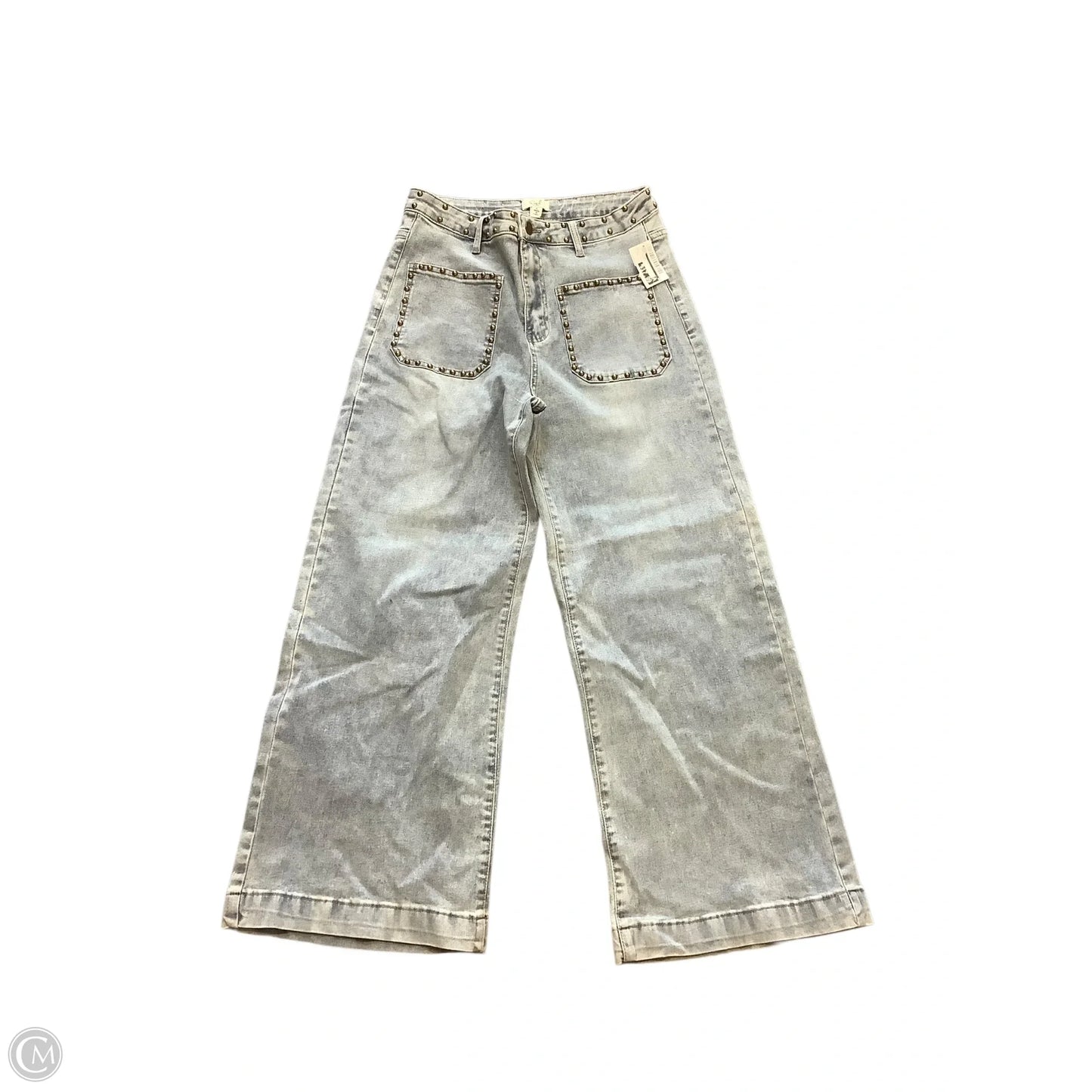 Jeans Wide Leg By Easel In Blue Denim, Size: L