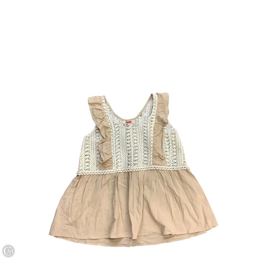 Top Sleeveless By Cmc In Tan, Size: S