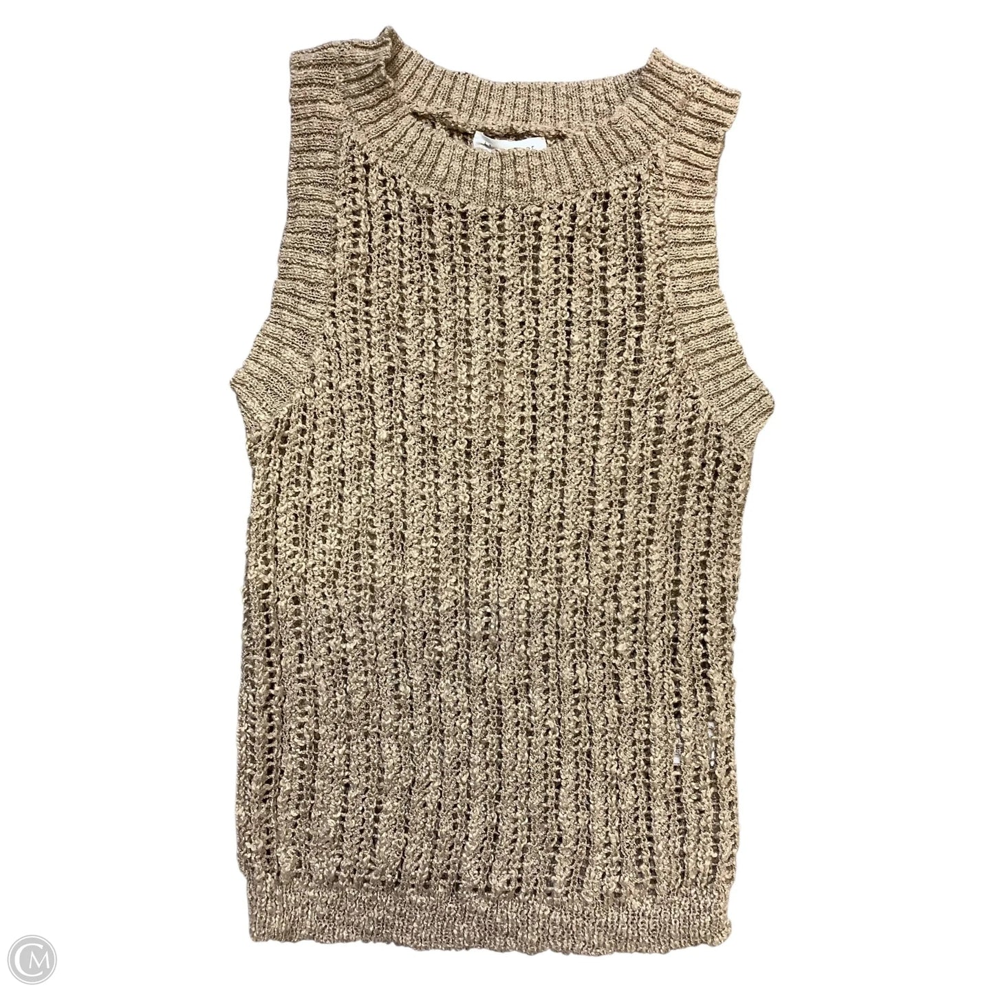 Vest Sweater By Blu Pepper In Brown, Size: S