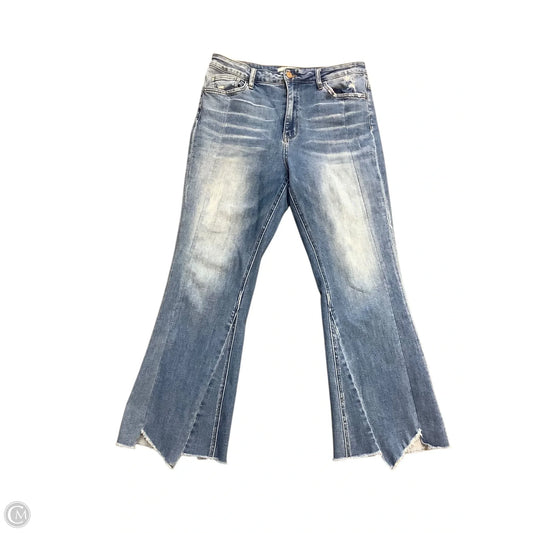 Jeans Flared By Vervet In Blue Denim, Size: 10