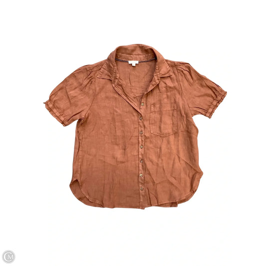 Top Short Sleeve By Pilcro In Brown, Size: M
