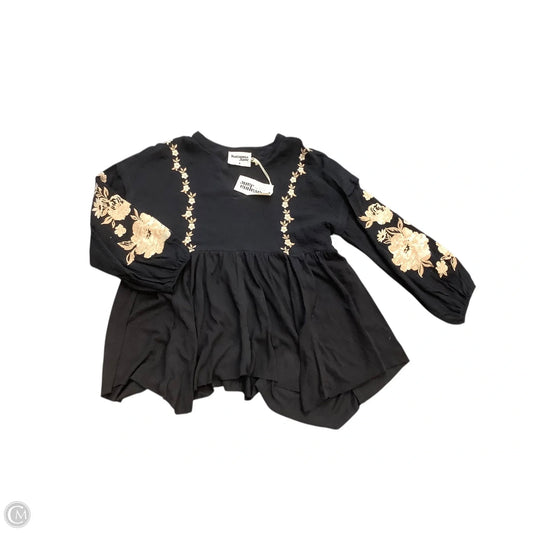 Top Long Sleeve By Savanna Jane In Black, Size: M
