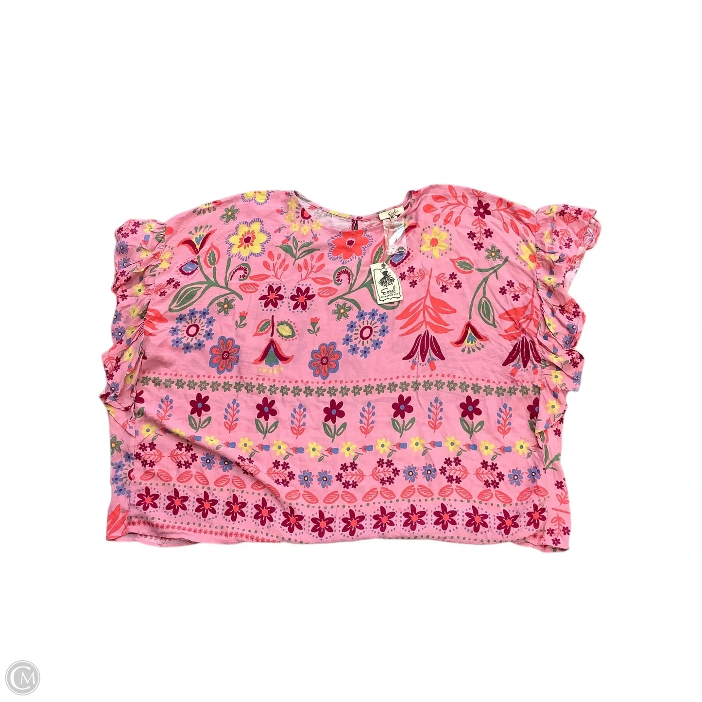 Top Short Sleeve By Easel In Floral Print, Size: S