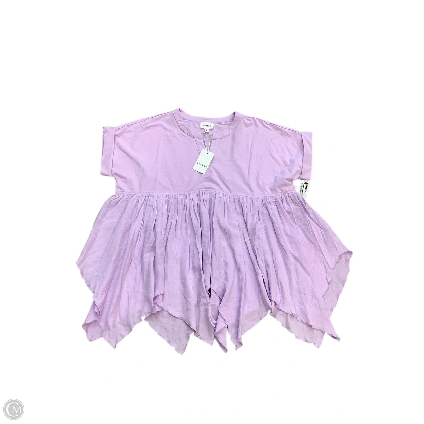 Top Short Sleeve By Heyson In Purple, Size: S