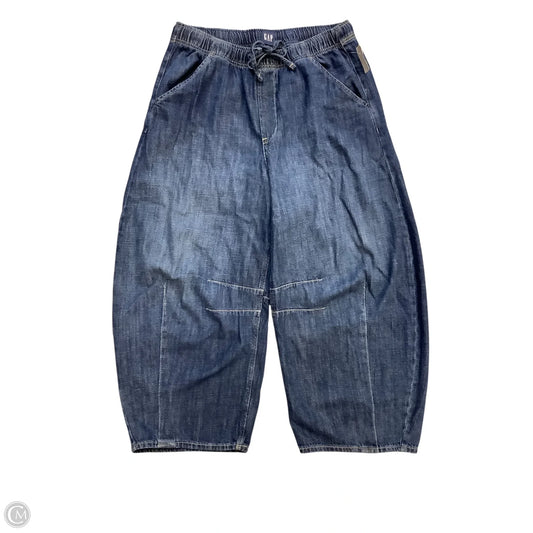 Jeans Wide Leg By Gap In Blue Denim, Size: L