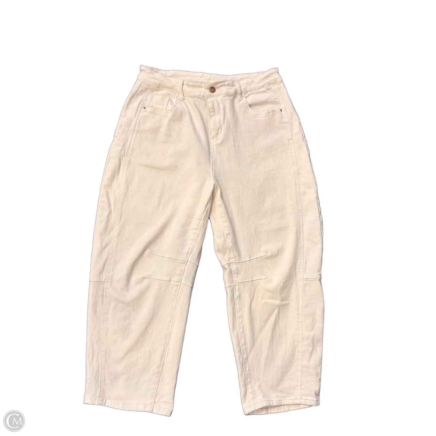 Jeans Wide Leg By Cme In Cream, Size: Xxl