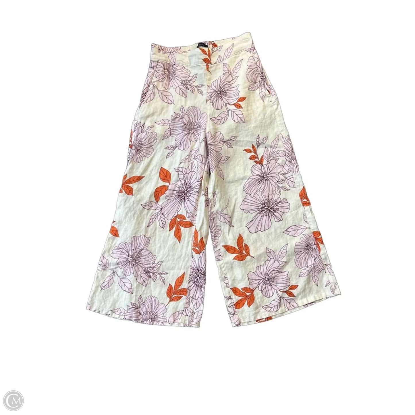 Pants Linen By Rachel Zoe In Floral Print, Size: S