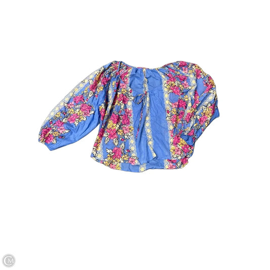 Blouse Long Sleeve By Free People In Blue, Size: M