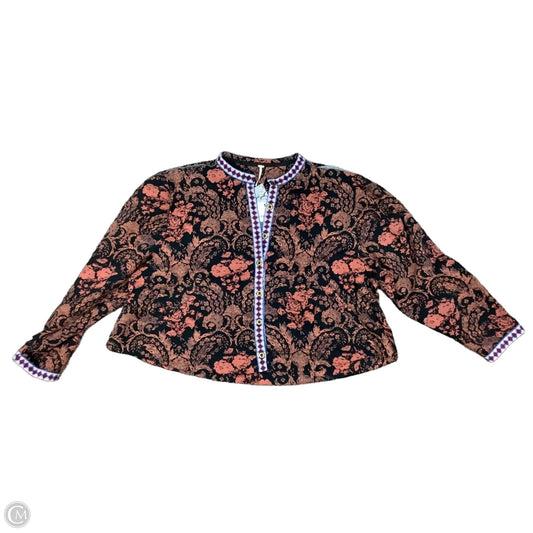 Cardigan By Free People In Black & Orange, Size: L