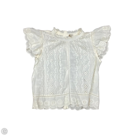 Blouse Short Sleeve By Cmc In Cream, Size: 1x