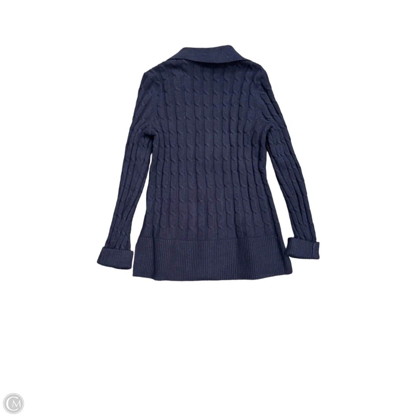 Sweater Cardigan By Talbots In Blue, Size: M