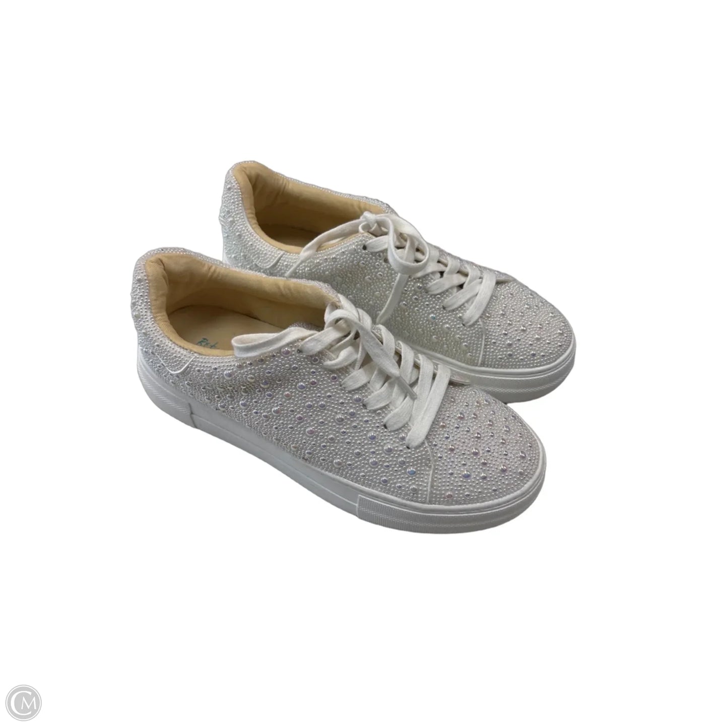 Shoes Sneakers By Betsey Johnson In White, Size: 7.5