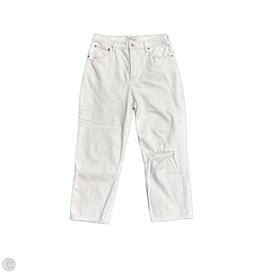 Jeans Straight Leg By Abercrombie And Fitch In White, Size: 12
