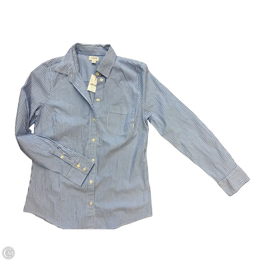 Top Long Sleeve By J. Crew In Blue & White, Size: S