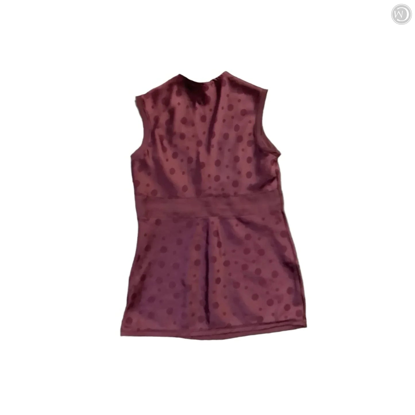 Blouse Sleeveless By Attention In Maroon, Size: Xs