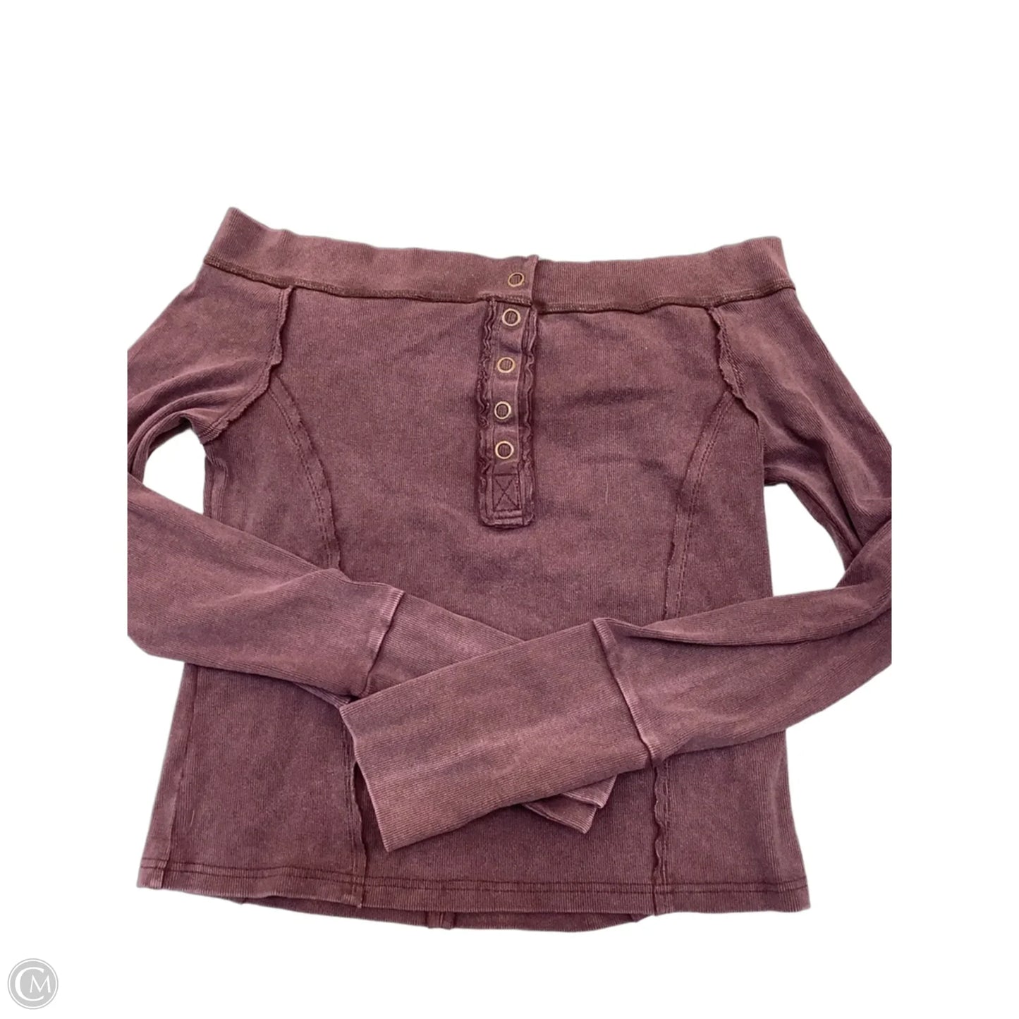 Top Long Sleeve By Clothes Mentor In Maroon, Size: Xl