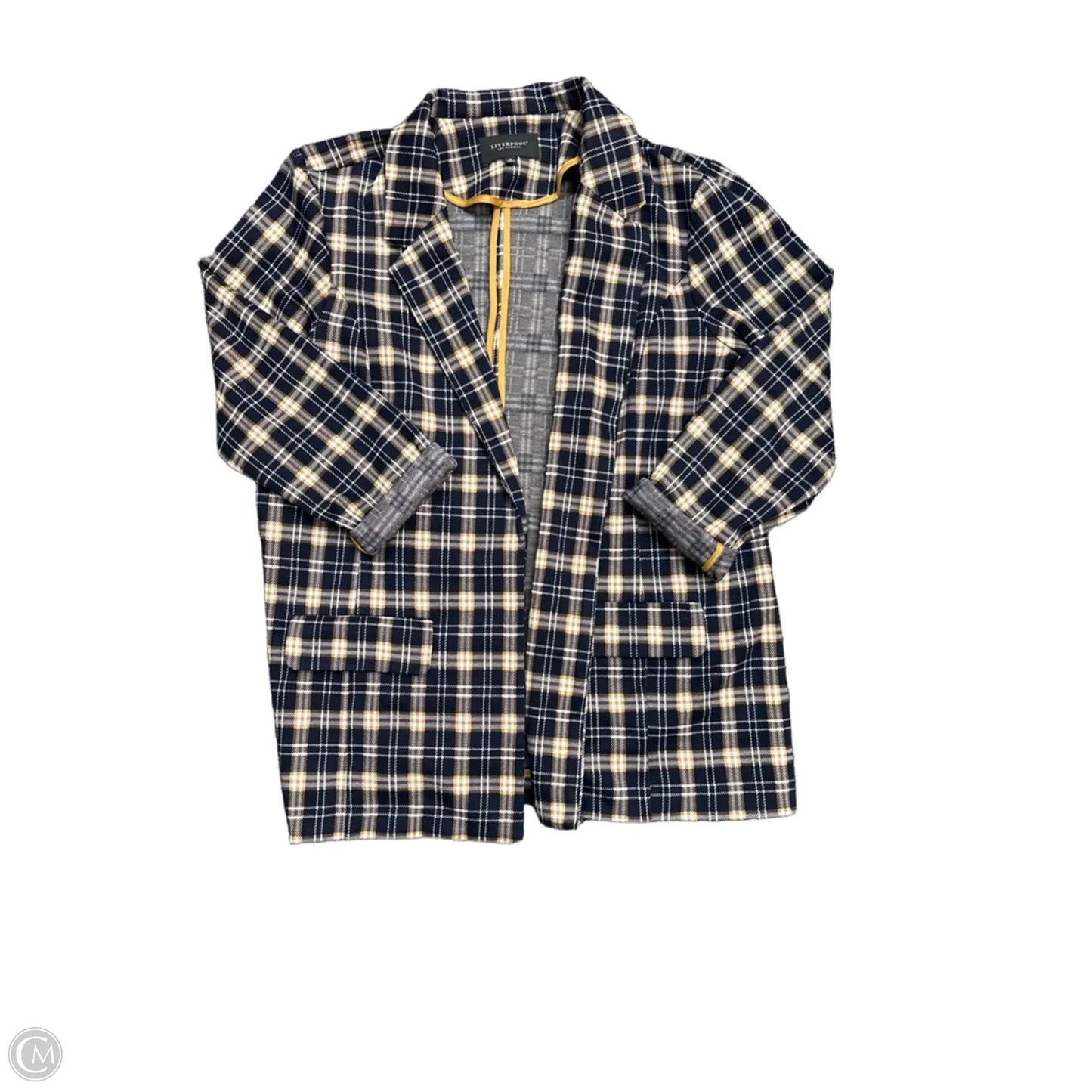 Blazer By Liverpool In Blue & Yellow, Size: 3x
