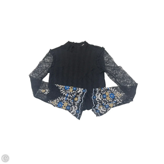 Top Long Sleeve By Free People In Black, Size: Sp