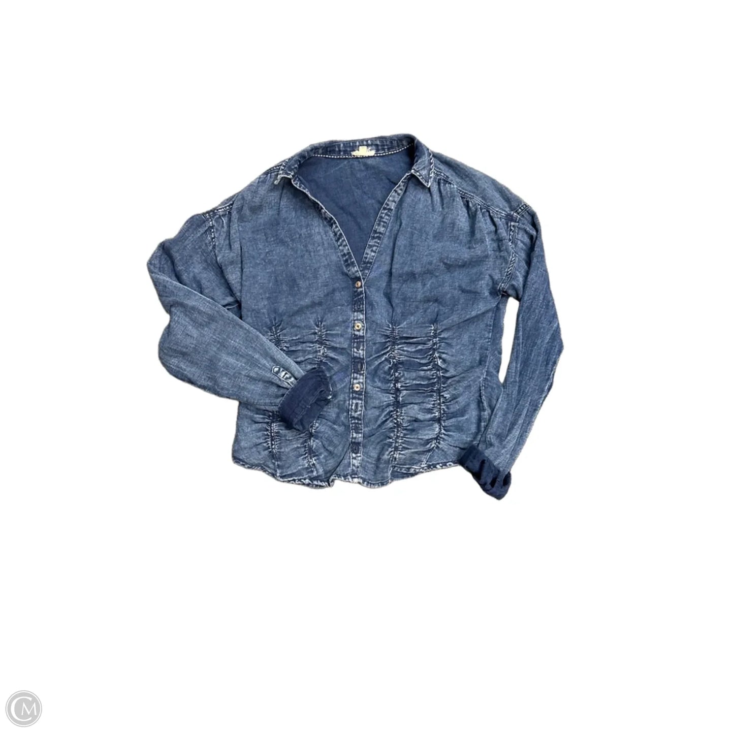 Top Long Sleeve By Pilcro In Blue, Size: Xl