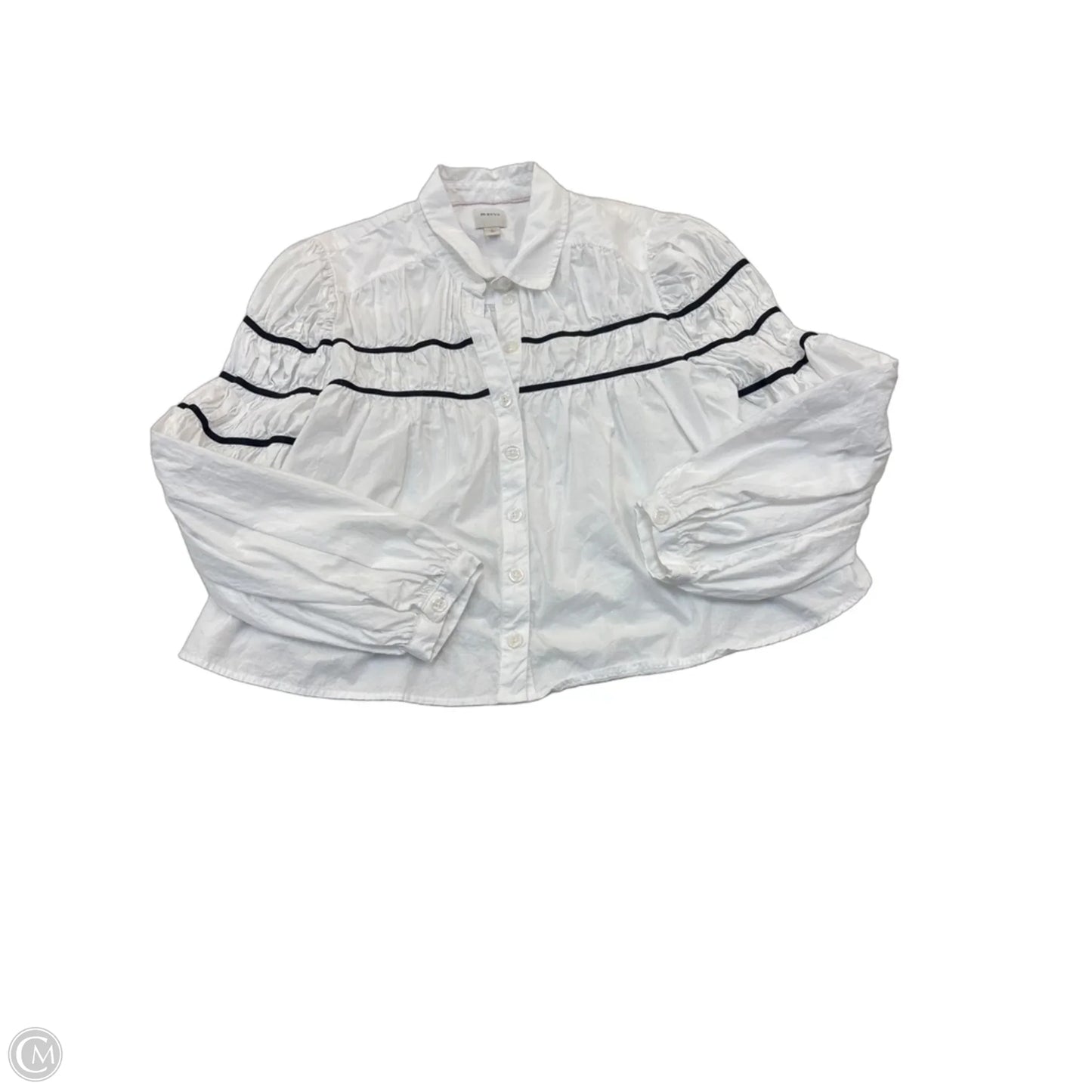 Top Long Sleeve By Maeve In White, Size: L