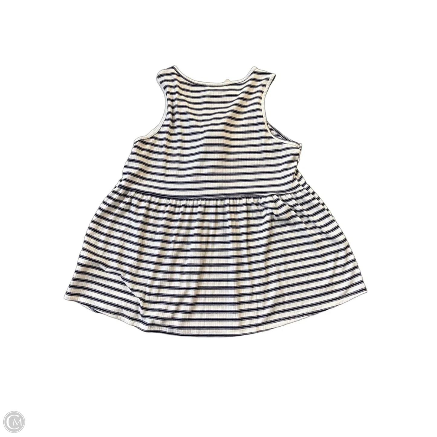 Top Sleeveless By Maurices In Blue & White, Size: M