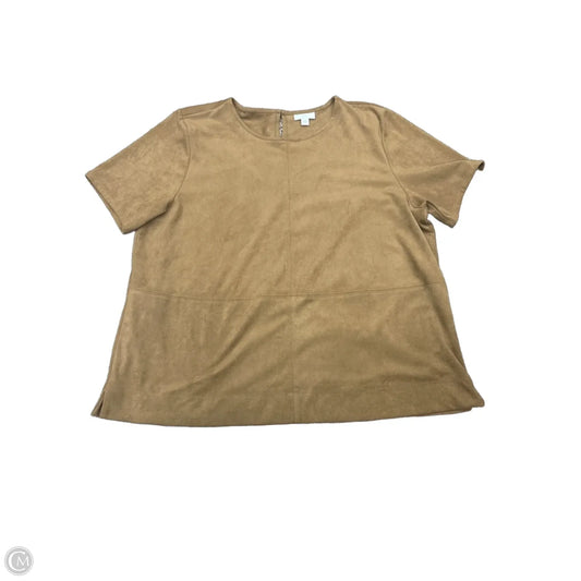 Top Short Sleeve By J. Jill In Brown, Size: L