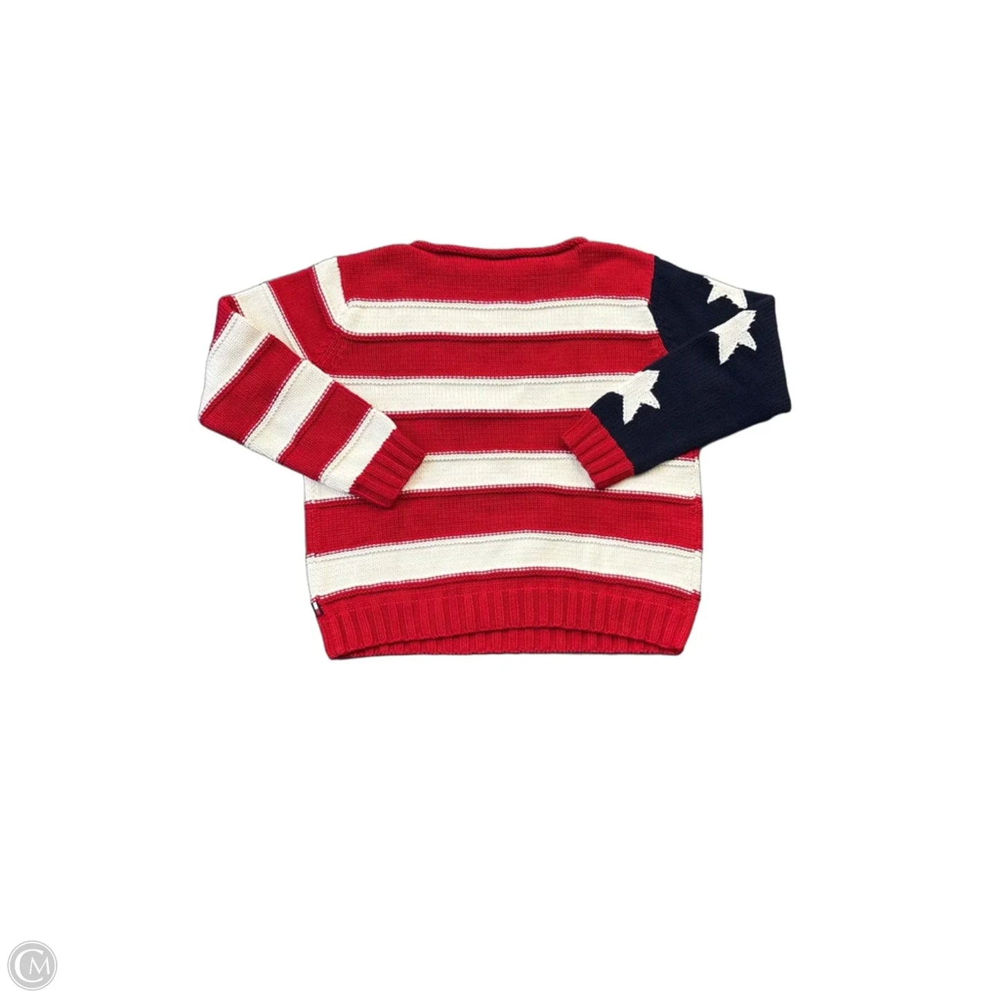Sweater By Tommy Hilfiger In Red & White, Size: M