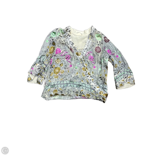 Top 3/4 Sleeve By Floreat In Multi-colored, Size: Xs