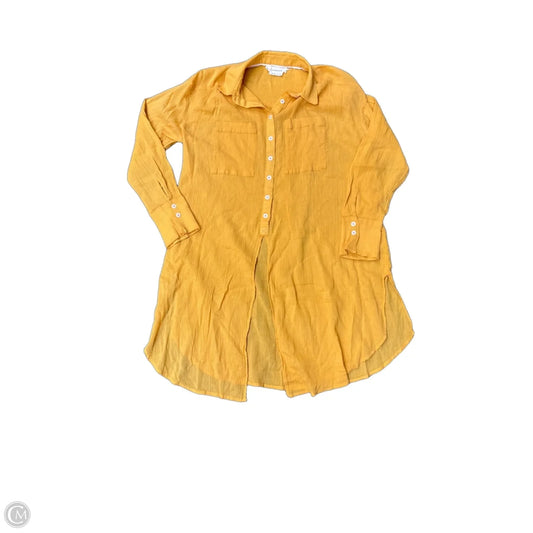 Top Long Sleeve By Anthropologie In Orange, Size: Xs