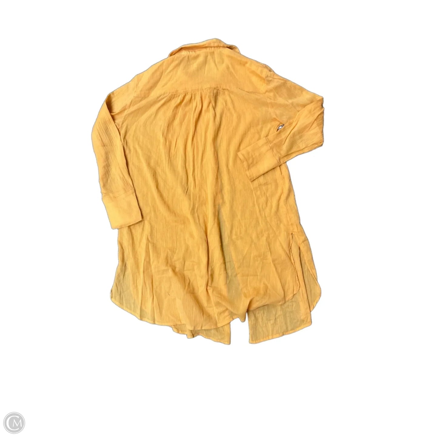 Top Long Sleeve By Anthropologie In Orange, Size: Xs