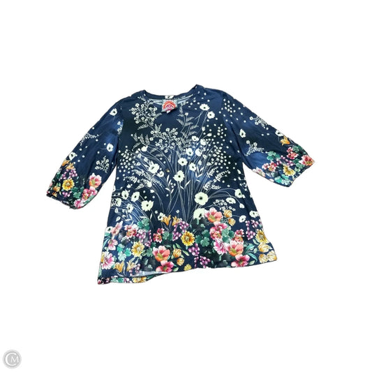 Top Long Sleeve By Johnny Was In Blue, Size: M