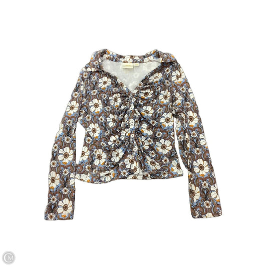 Top Long Sleeve By Maeve In Floral Print, Size: Xl