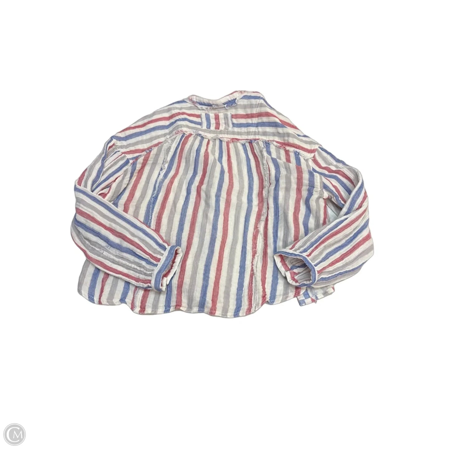 Top Long Sleeve By We The Free In Blue Red & White, Size: Xs