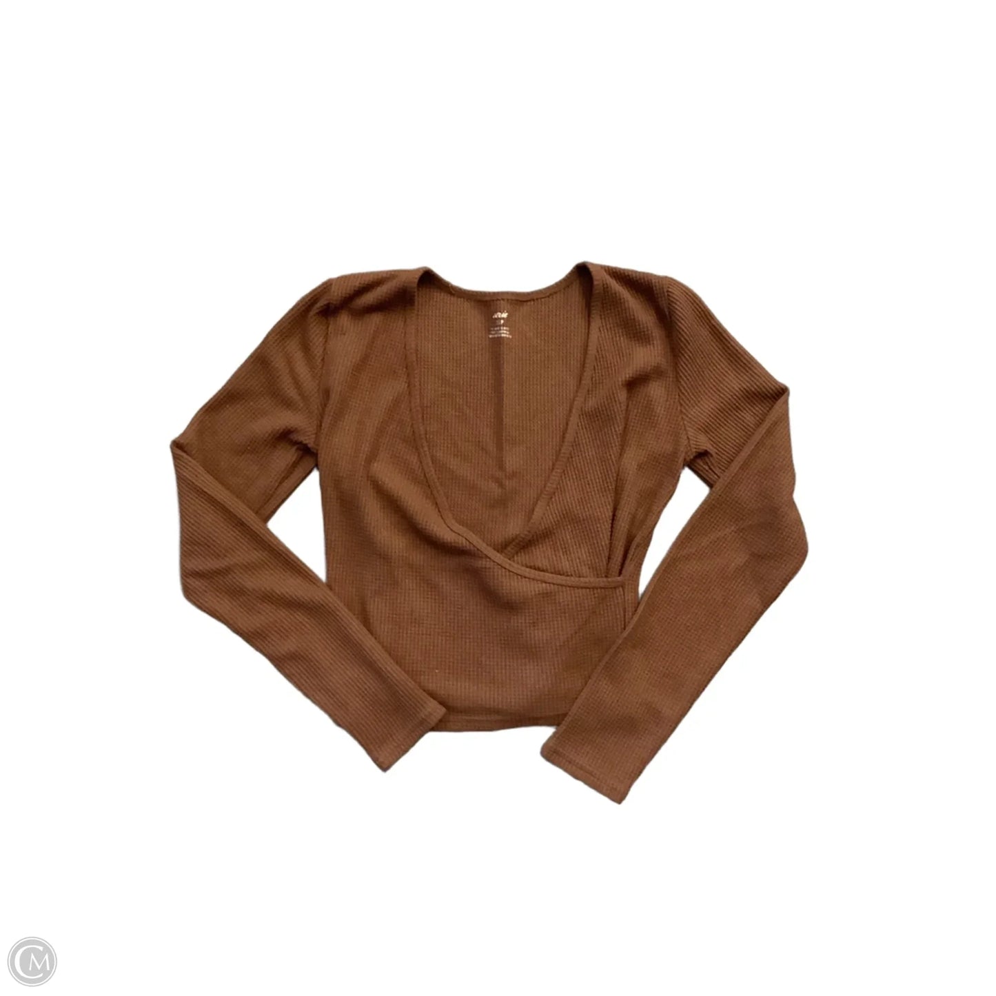 Top Long Sleeve By Aerie In Brown, Size: Sp