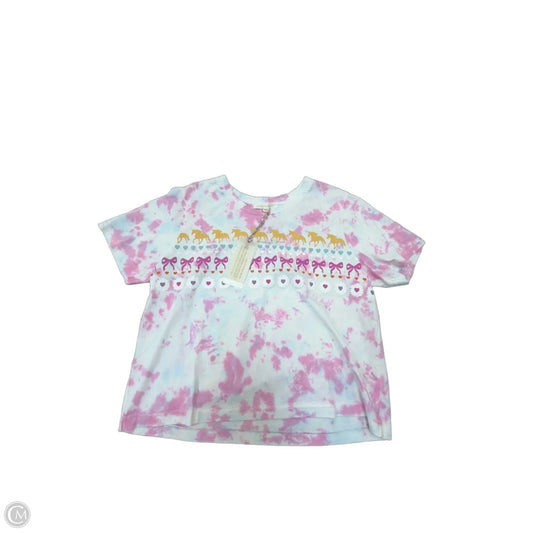Top Short Sleeve Basic By Loveshackfancy In Tie Dye Print, Size: M