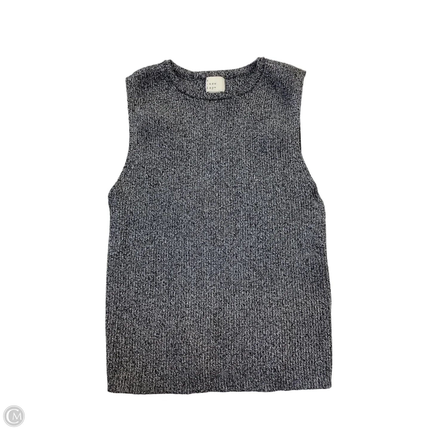 Tank Top By A New Day In Black & Silver, Size: S