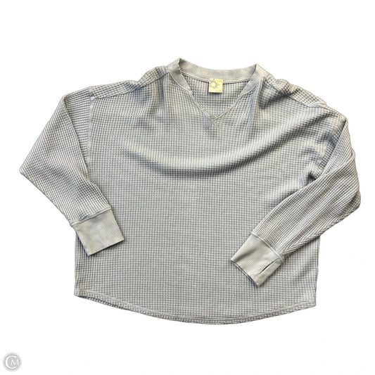 Top Long Sleeve By Aerie In Blue, Size: L