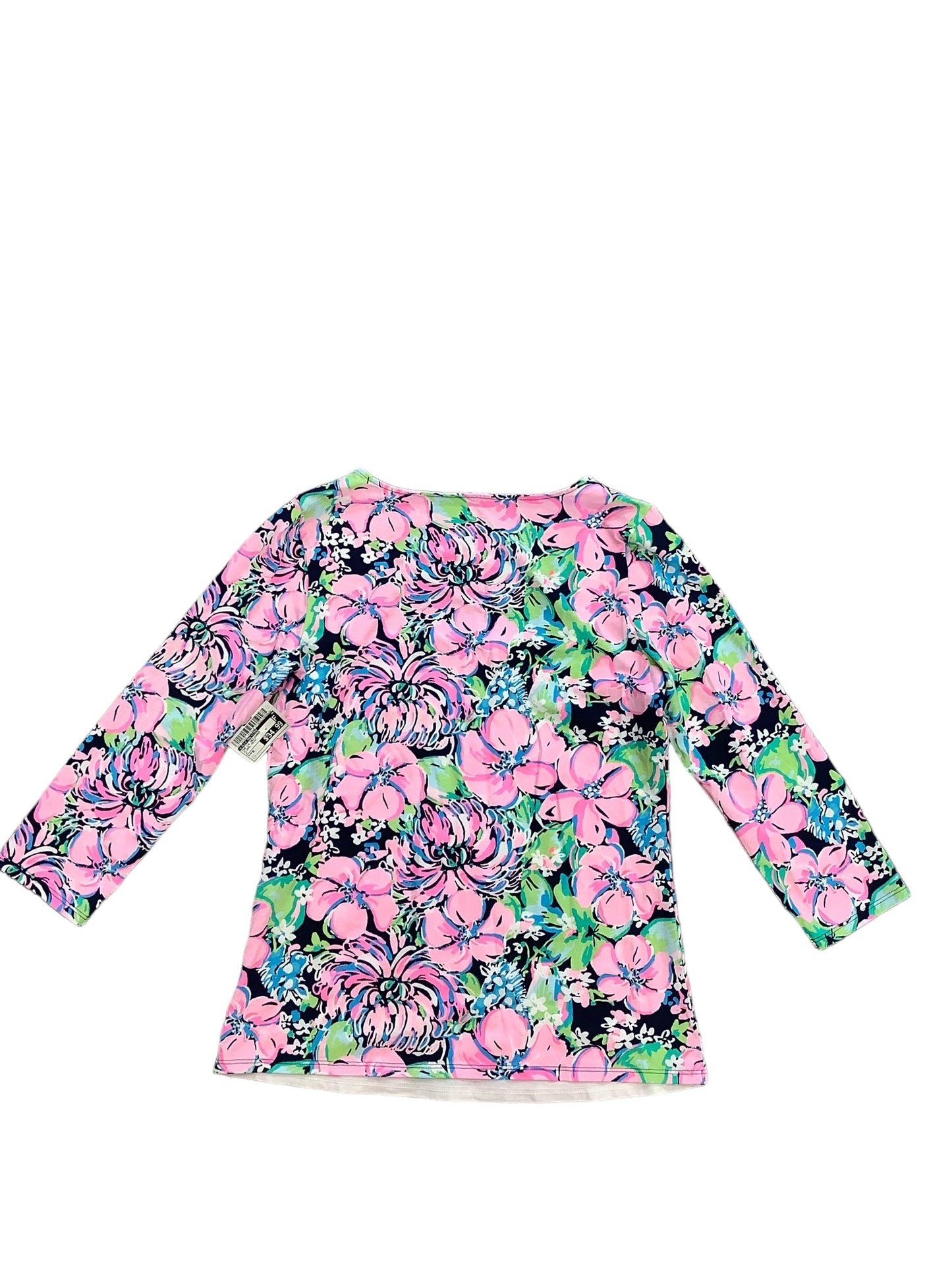 Floral Print Top Long Sleeve Designer Lilly Pulitzer, Size M