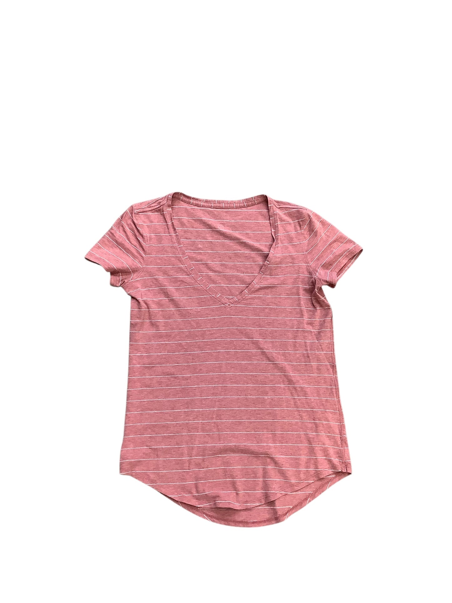 Athletic Top Short Sleeve By Lululemon In Pink