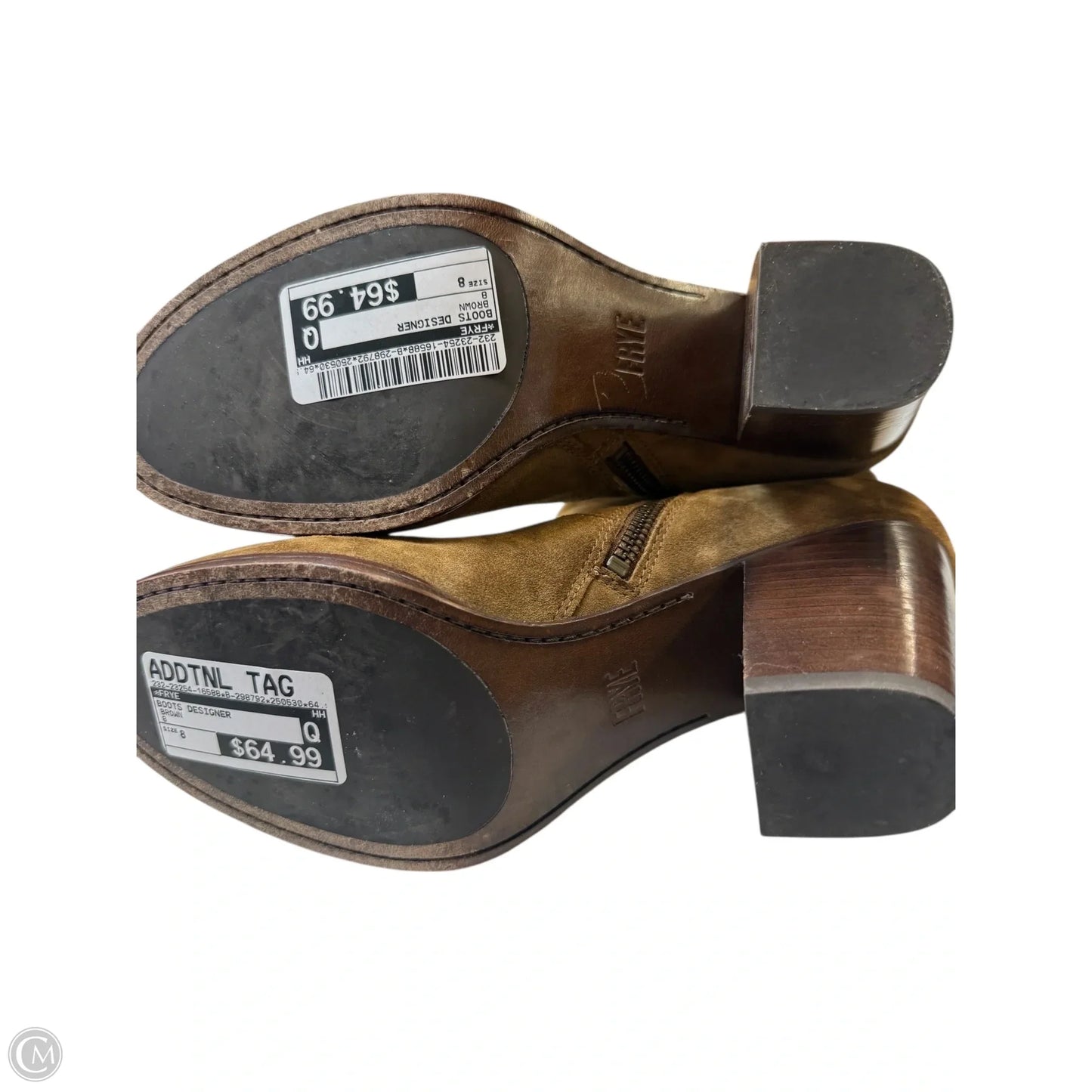 Boots Designer By Frye In Brown, Size: 8