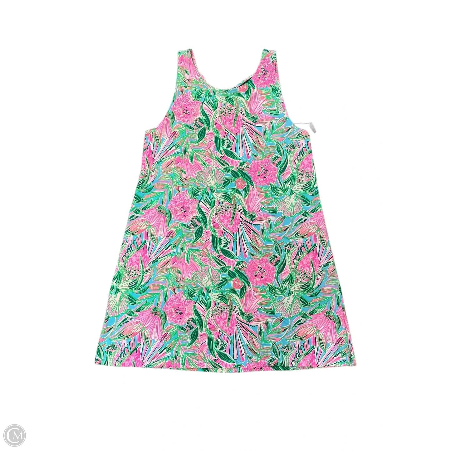 Dress Designer By Lilly Pulitzer In Green & Pink, Size: L