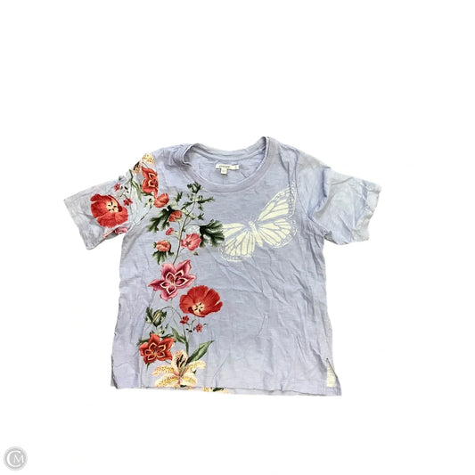 Top Short Sleeve By Chicos In Purple, Size: L