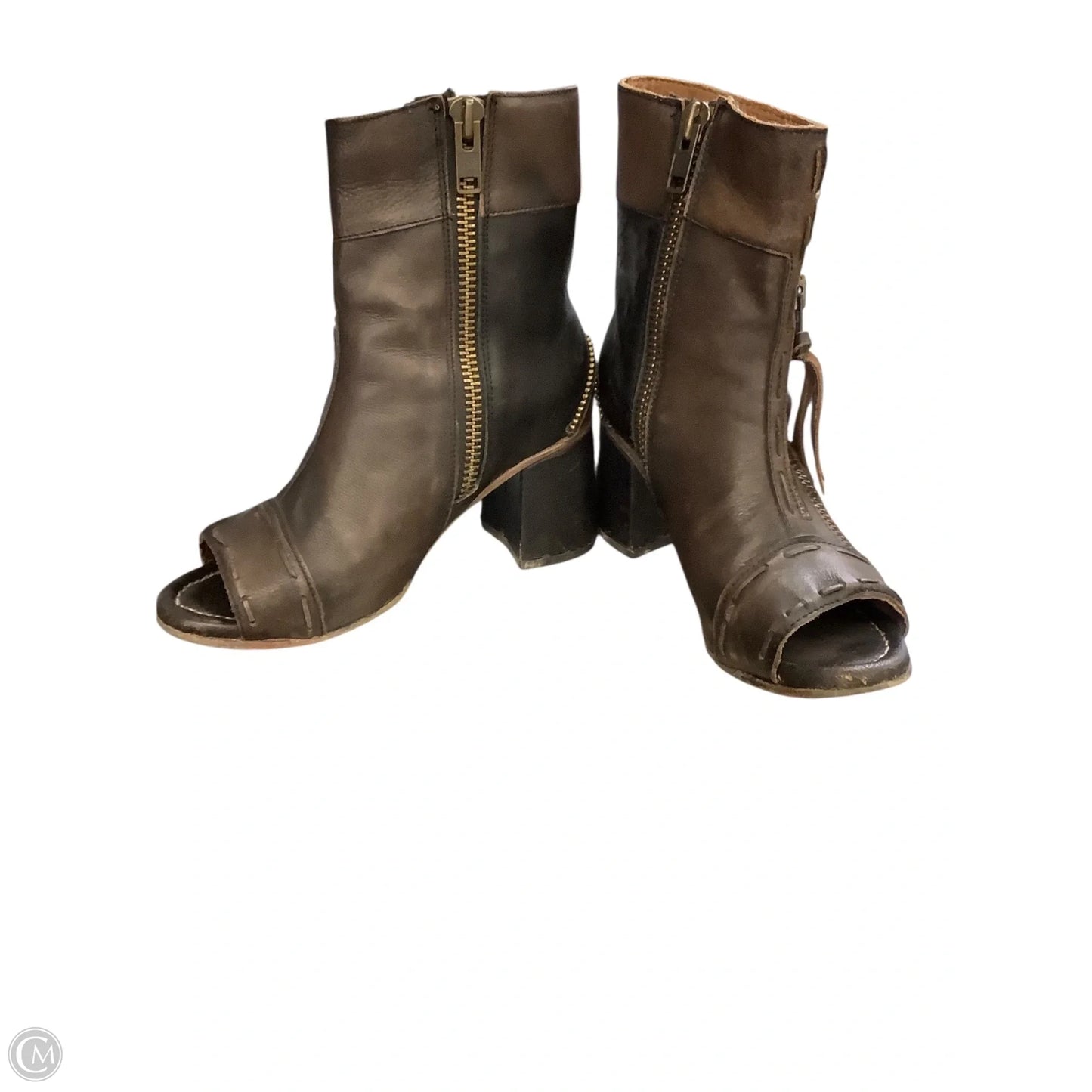 Shoes Heels Block By Freebird In Brown, Size: 9