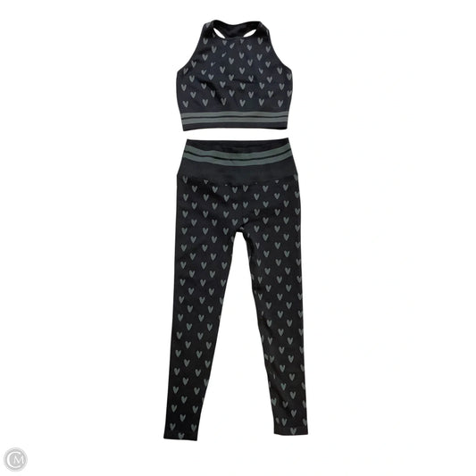 Athletic Pants 2pc By Spiritual Gangster In Black & Green, Size: M