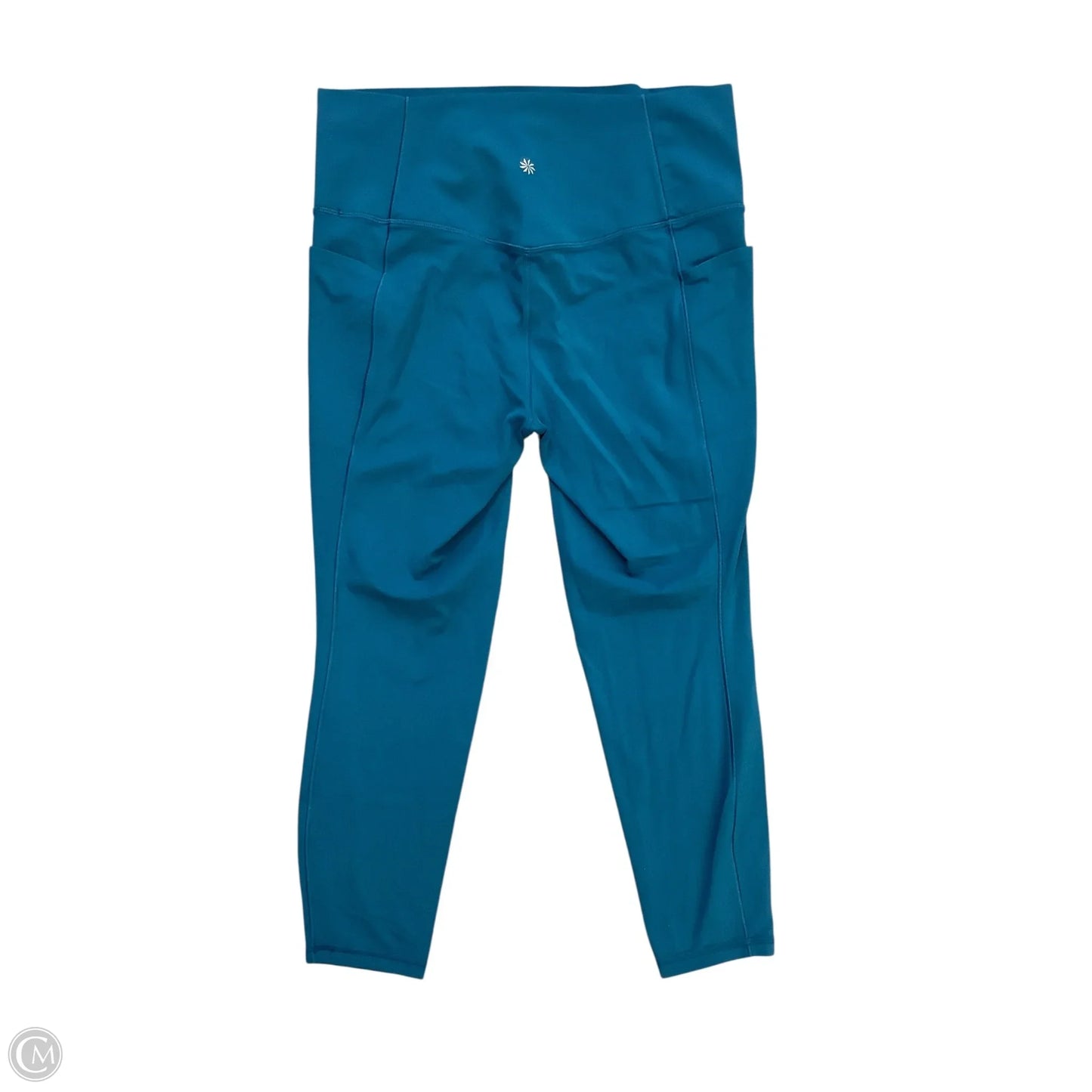 Athletic Leggings By Athleta In Teal, Size: L